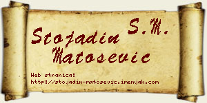 Stojadin Matošević vizit kartica